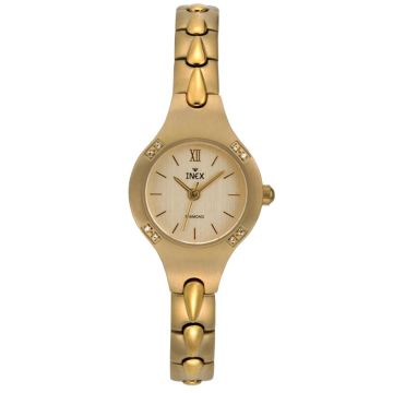 Inex dameur i guldfarvet 8 diamanter