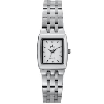 Inex dameur i stål med 4 diamanter