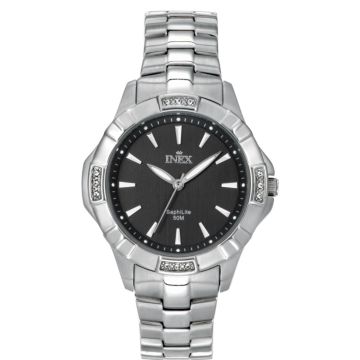  INEX dameur - stål med lænke, sort skive Ø 34