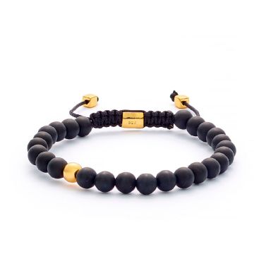 Alexander Lynggaard Color Up armbånd Onyx Matte Braided 6mm - Justerbar