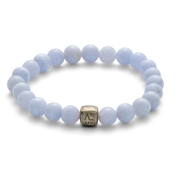 Alexander Lynggaard Color Up armbånd Blue Lace Agate 8mm