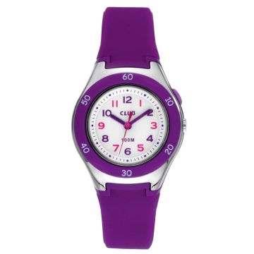 Club børneur med lilla rem, 10 atm