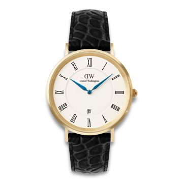 Daniel Wellington Classic Gold med sort rem