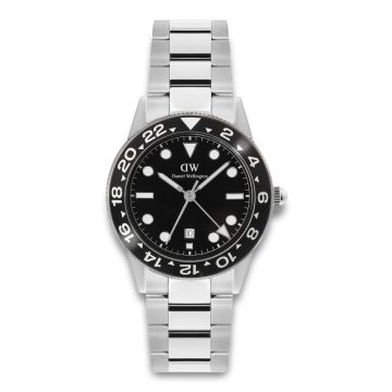 Daniel Wellington Iconic Gmt Silver med lænke