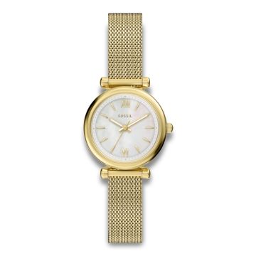 Fossil Carlie dameur i guldfarvet stål