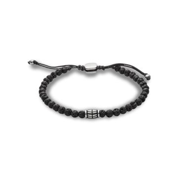 FOSSIL armbånd med lava sten