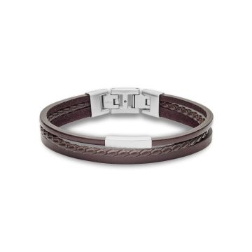 Fossil Vintage Casual herre læder armbånd brun