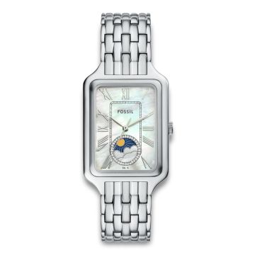 Fossil Raquel i stål med perlemorsskive