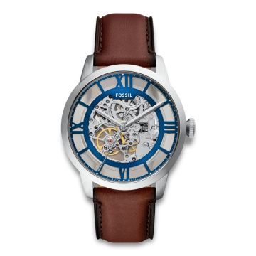 Fossil Townsman automatisk herreur med brun læderrem