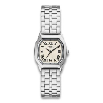 Fossil Harlow kantet dameur i stål