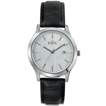 INEX herreur i stål med sort rem