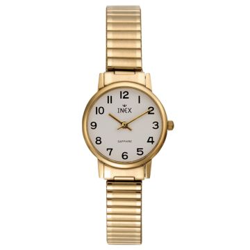 Inex dameur - guldfarvet med flexlænke