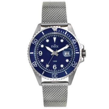 INEX herreur i stål med meshlænke