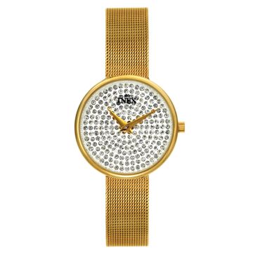 INEX krystal double dameur med lænke, Ø 28