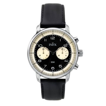Inex armbåndsur i stål med rem, multifunktion