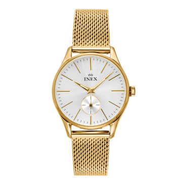 INEX herreur- guldfarvet stål med meshlænke