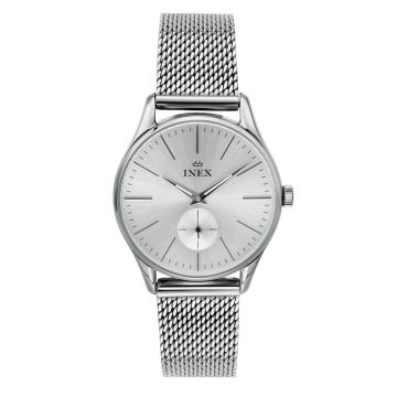 Inex armbåndsur i stål med meshlænke