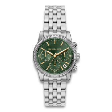 Michael Kors Bryant ur i stål med grøn skive