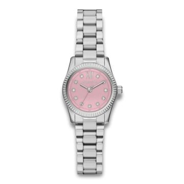 Michael Kors Lexington dameur i stål med lyserød skive