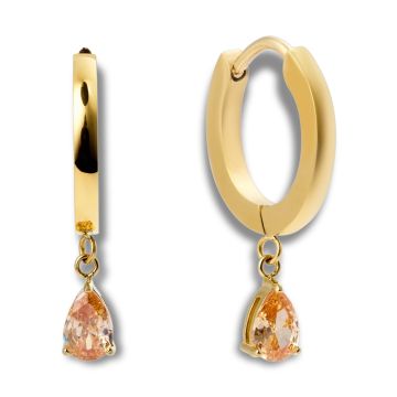 Mockberg Belle Gold Hoops Champagne