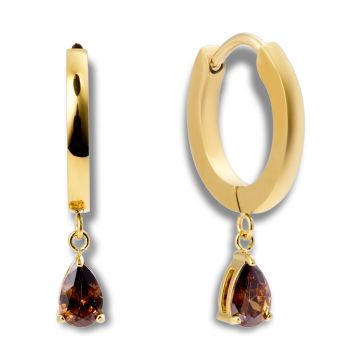 Mockberg Belle Gold Hoops Coffee