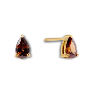 Mockberg Belle Gold Med. Studs Coffee