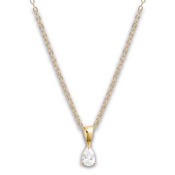 Mockberg Belle Gold Necklace White