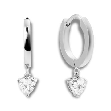 Mockberg Bonne Silver Hoops White