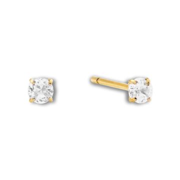 Mockberg Jolie Gold Small Stud White