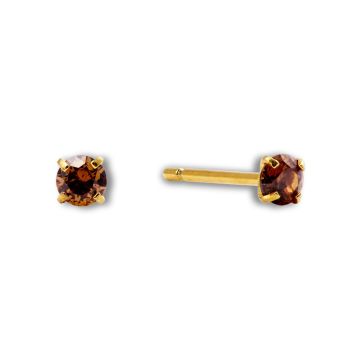 Mockberg Jolie Gold Small Stud Coffee