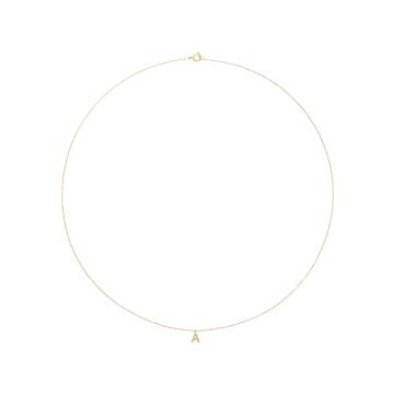 Mockberg Stone Letter A Gold Necklace
