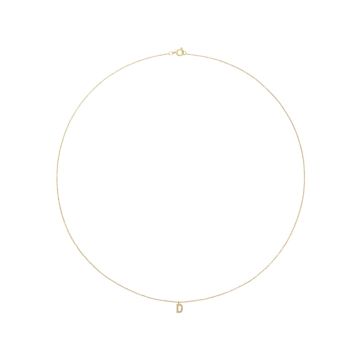 Mockberg Stone Letter D Gold Necklace