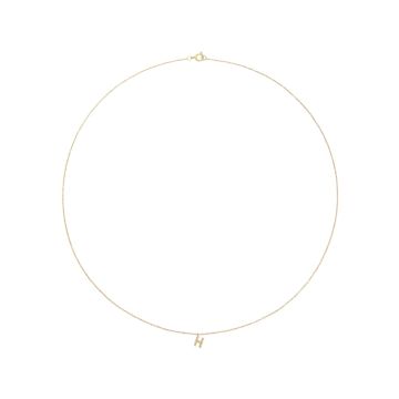 Mockberg Stone Letter H Gold Necklace