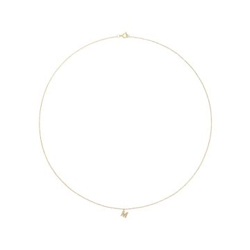 Mockberg Stone Letter M Gold Necklace