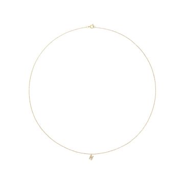 Mockberg Stone Letter N Gold Necklace