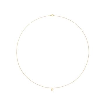 Mockberg Stone Letter P Gold Necklace