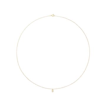 Mockberg Stone Letter S Gold Necklace