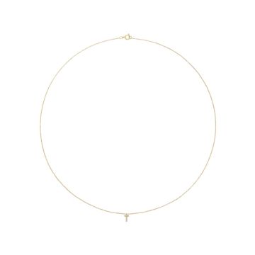 Mockberg Stone Letter T Gold Necklace