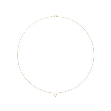 Mockberg Stone Letter U Gold Necklace