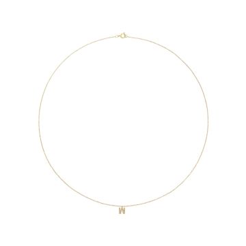 Mockberg Stone Letter W Gold Necklace