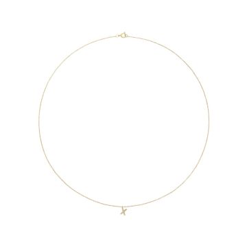 Mockberg Stone Letter X Gold Necklace