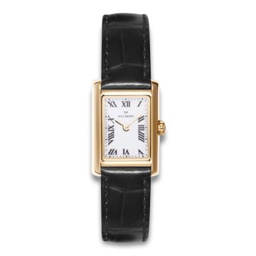 Mockberg Timeless Black Leather Gold