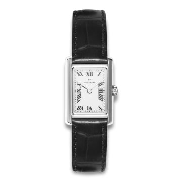 Mockberg Timeless Black Leather Silver