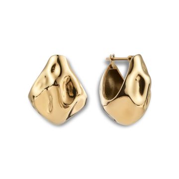Mockberg Wavy Bolded Drop Gold Earring