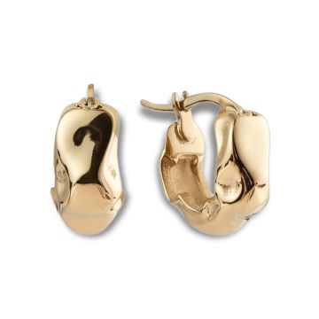 Mockberg Wavy Bolded Mini Gold Hoops