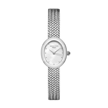 Rosefield Mini Oval dameur i stål med lænke - 18x22 mm