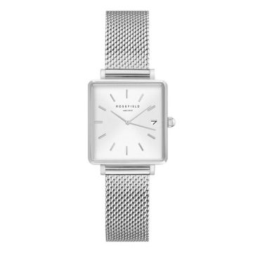 Rosefield The Boxy dameur i stål med meshlænke - 22x24 mm