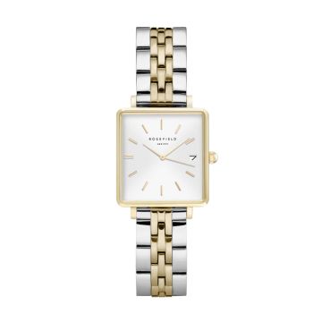 Rosefield The Boxy dameur i tofarvet  med lænke - 22x24 mm