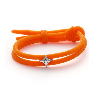 Alexander Lynggaard Good Wibes armbånd Roland Garros Orange Silicone - Justerbar
