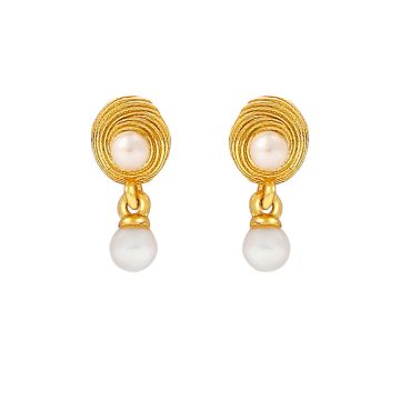 Hultquist Shelly øreringe i forgyldt med perle